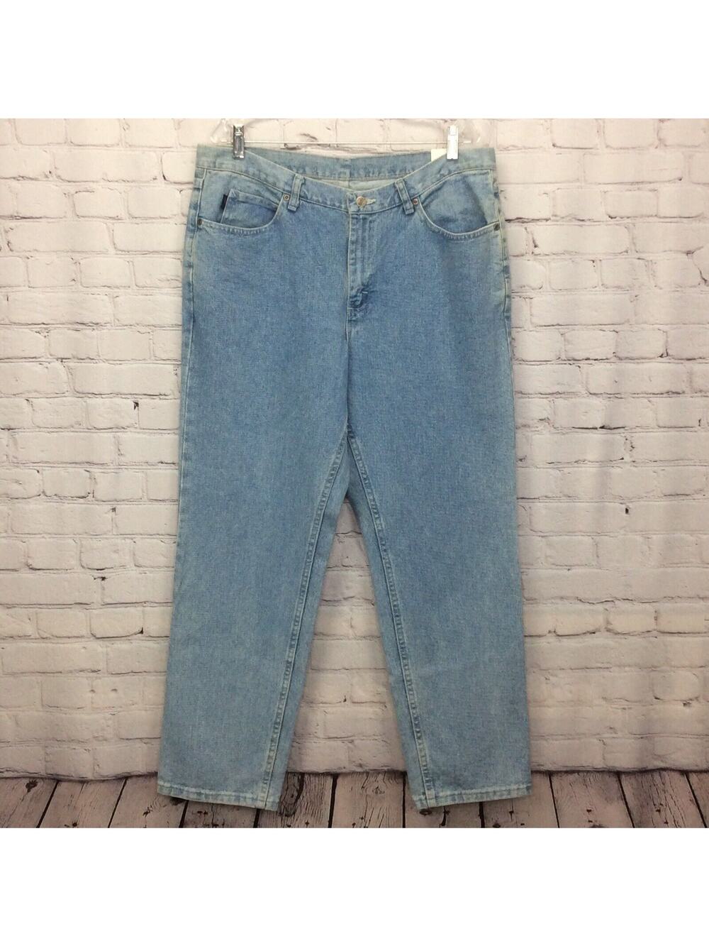 Vintage Chic Mom Jeans Women Size 18W Petite Relaxed Fit High Waist Stone Washed